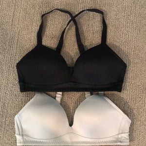 2 Brooks Anyday Bra 34B NWOT Black & Gray